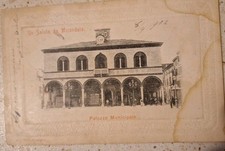 Cartolina Un Saluto Da Mirandola Modena  Un  Palazzo Municipale Fp Viag 1902 Rar