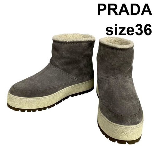 Stivaletti prada shearling - prada,