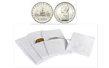 SAFE 50 TASCHINE BUSTE PORTAMONETE DI CARTA PER MONETE 500 LIRE IN ARGENTO