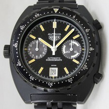 Orologio Vintage Heuer Autavia Cronografo 42mm Rivestito PVD Raro Revisionato Ref 113603
