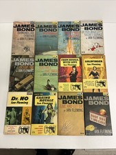 12 x Vintage James Bond 007 Pan Books Ian Fleming 1960's Bundle Job Lot