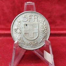 SVIZZERA. 5 Franchi del 1925. Argento. Non comune. Gradevole.