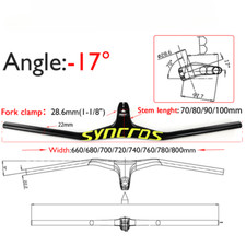 Manubrio e stelo Mtb 28,6mm-17