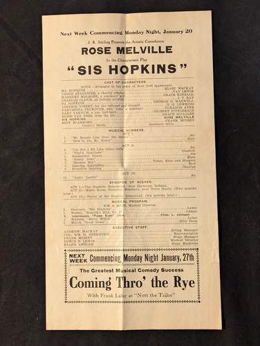 Stage broadside playbill circa - broadside/playbill,