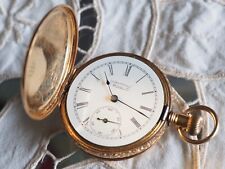Orologio da Tasca Waltham in Oro 14K (1895) - Non Funzionante, Cassa Incisa
