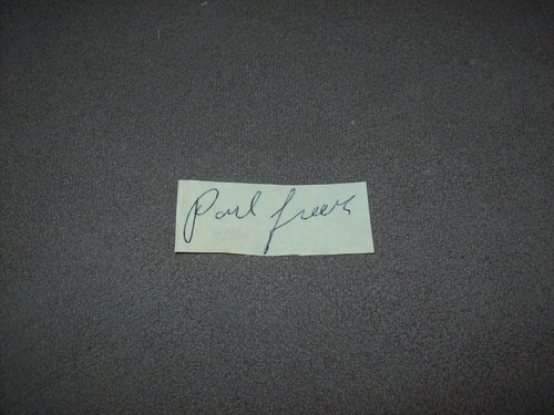 Paul frees carta autografata - frees,