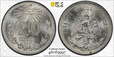 1941 M PCGS MS65 | MEXICO - 20