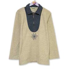 Pile Vintage crema e blu con