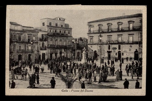 Cartolina gela piazza del - gela,