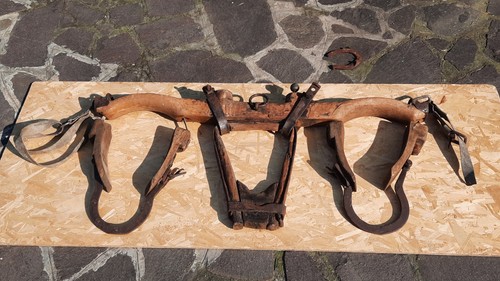 Antico giogo legno buoi - antico,