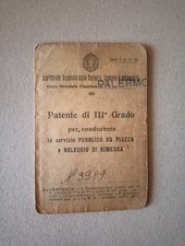 Patente di  III* Grado per conducente in servizio PUBBLICO DA PIAZZA