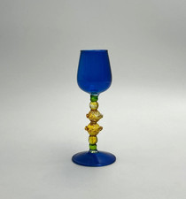 Calice in vetro di Murano blu