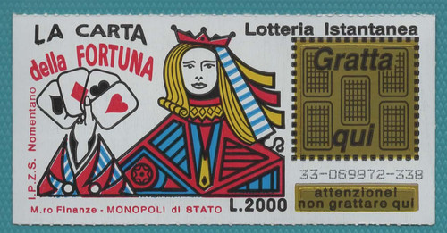 Gratta vinci lotteria - e,