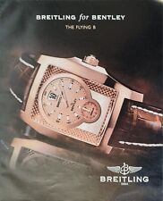 BREITLING Pubblicità OROLOGIO FOR BENTLEY 2006 1 pagina originale vintage