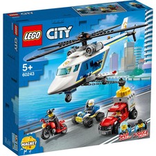 LEGO CITY POLICE INSEGUIMENTO SULL' ELICOTTERO DELLA POLIZIA 212 PEZZI    60243