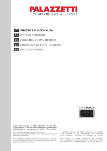 Manuale display caldaia pellet
