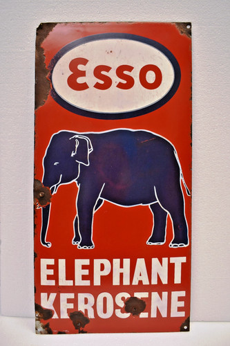 Vintage esso insegna smaltata - insegna,