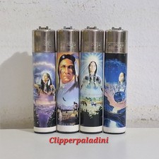 Accendini Clipper, Lighters, Mecheros, Feuerzeuge, Briquets, Indiani D'America 