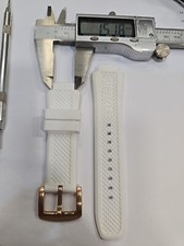 Cinturino Kienzle Poseidon  Primo Modello  Ansa 15 mm Larg 25 mm Bianco Fib Rosa