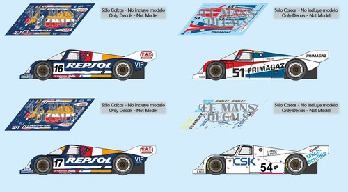 Decals porsche 962c mans - decals,