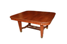 Tavolo rettangolare allungabile francese stile Impero in legno di mogano XIX sec