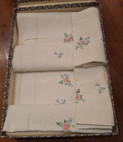 Antico lenzuolo federe lino - ,