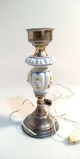 Lampada da tavolo in ceramica e argento 800