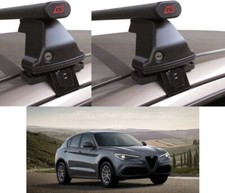 Barre Portatutto per Alfa Romeo Stelvio anno 2019 4 Serrature Policarbonato