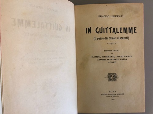 Raro libro guittalemme 1900 - raro,