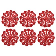 6 Pezzi Centrini in Cotone
