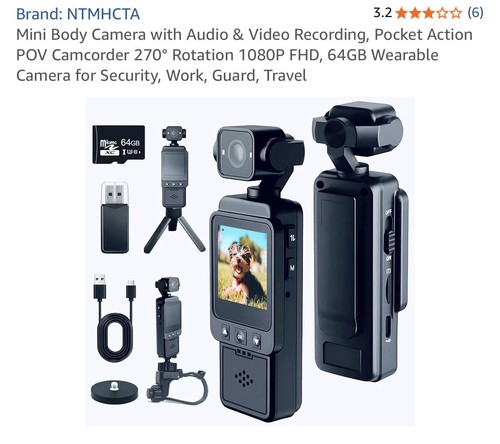 Mini fotocamera corpo con