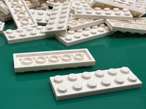 Lego piatto 2x6 - 2x6, bianco