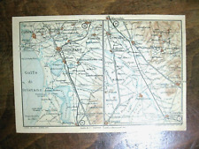 stampa antica MAPPA ORISTANO CABRAS SIMAXIS TERRALBA MOGORO UR1919