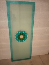 lastra cristallo satinato decorata cm 160x60 spessore cm 1