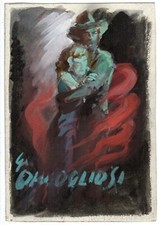 ANSELMO BALLESTER  - PICCOLO SCHIZZO PREPARATORIO - ORIGINAL CINEMA ART