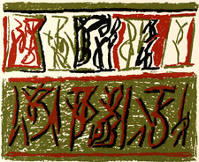 Riccardo LICATA "Senza titolo 1" 1982 serigrafia originale datata firmata