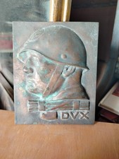 Targa Benito Mussolini Dux Fascismo Vintage