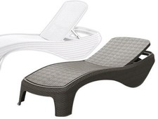 LETTINO LETTO SDRAIO PRENDISOLE ATLANTIC IN RESINA SCHINALE RECLINABILE 197x74