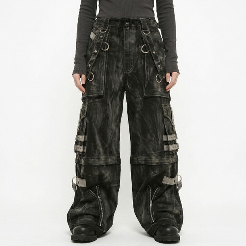 Pantaloni cargo overdyed