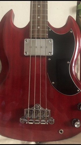 Gibson epiphone cherry - gibson, eb-0