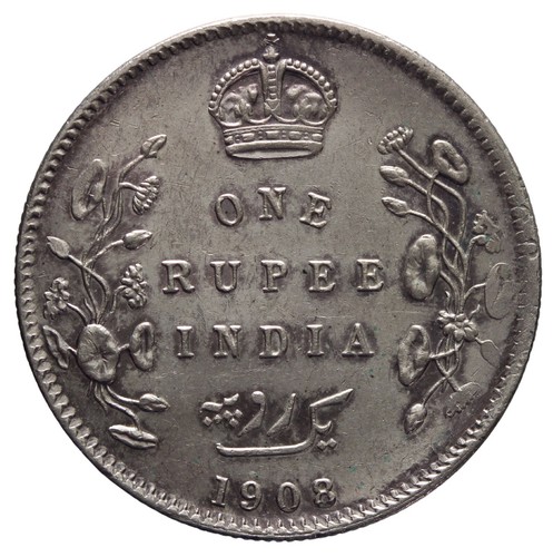India one rupee 1908 - one,