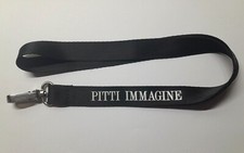 LANYARD CORDINO PORTACHIAVI PITTI IMMAGINE NERO LACCIO COLLO LACCETTO