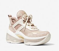 Scarpe da ginnastica Michael Kors donna Olympia Trainer Extreme Sig Semi Lux Fawn