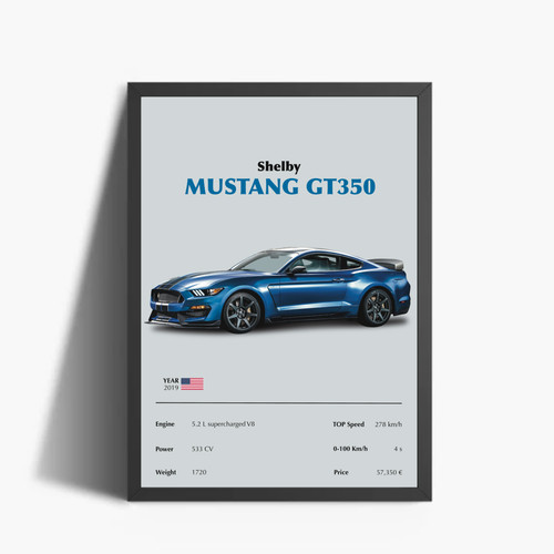 Shelby mustang stampa grafica - mustang,