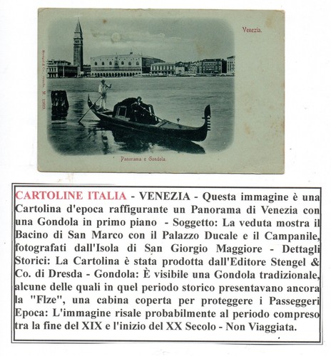 Venezia panorama gondola - -,