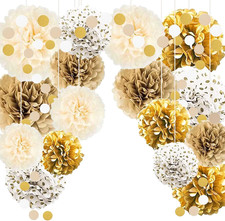 18PCS Addobbi Compleanno Beige