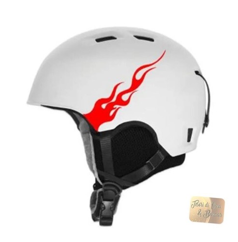 Adesivo auto moto - fiamme, casco
