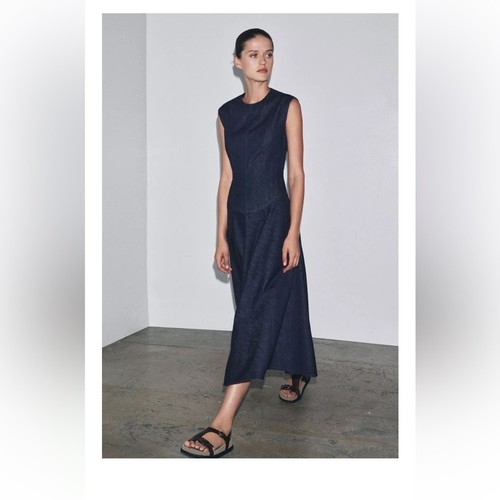 Maxi abito zara blu scuro - maxi,