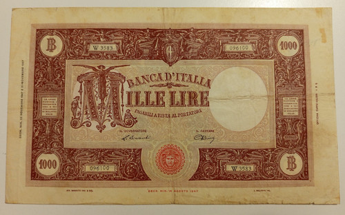 1000 lire 1947 bb - 22/11/1947, spl