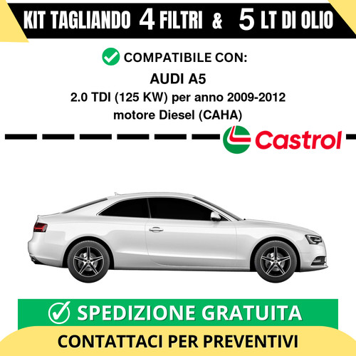 Tagliando per audi 0 tdi - a5, 2.0